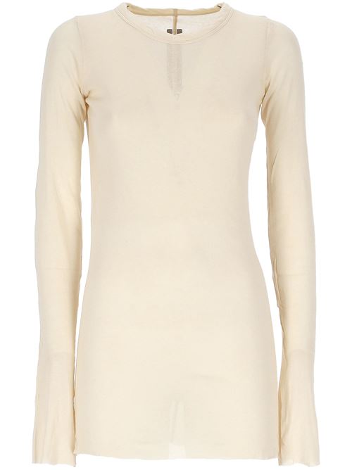 Forever rib ls t in light beige mini rib jersey RICK OWENS | RP01E7202MR21